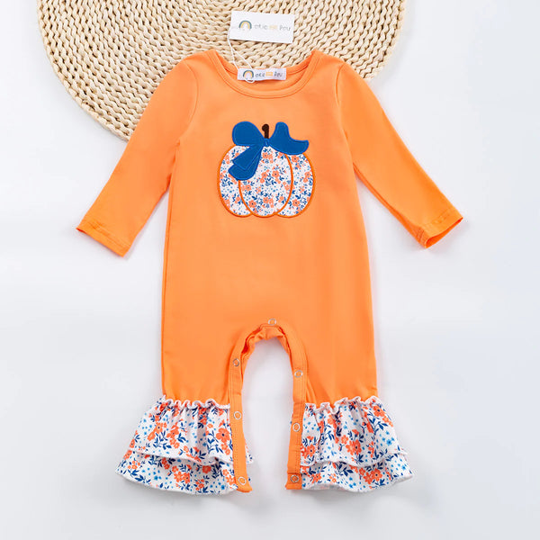 Tangerine Pumpkin Romper