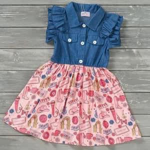 Country Music Star Denim Dress