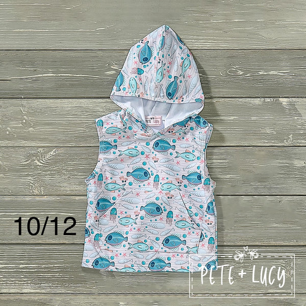 Blue Fish Swim Hoodie