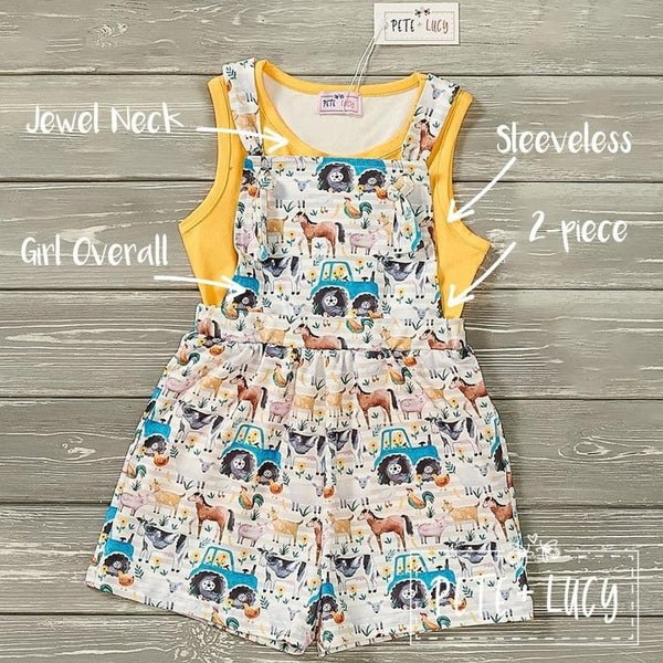 Around The Farm overall romper