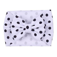 White and Black Dot Liverpool Infant Headwrap