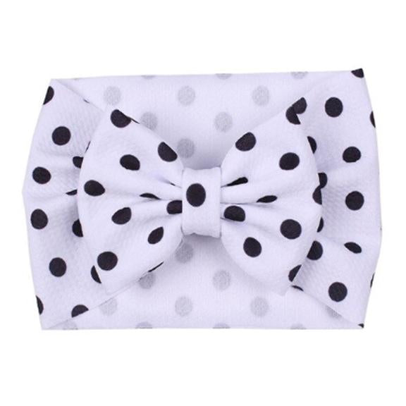 White and Black Dot Liverpool Infant Headwrap