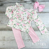 Shabby Chic Rose Pant Set