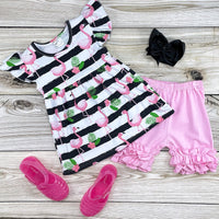 Fancy Flamingo Short Set