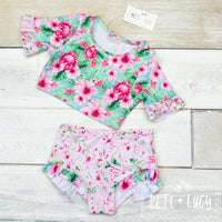 Pink Hibiscus Swimsuit 2 Piece