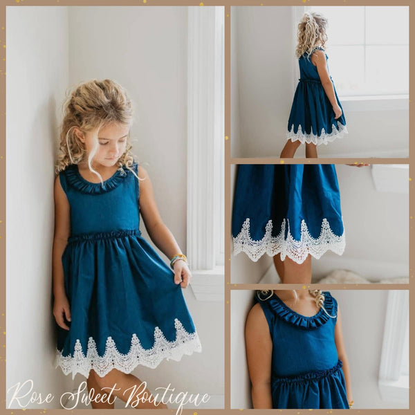 Denim and Lace Dress