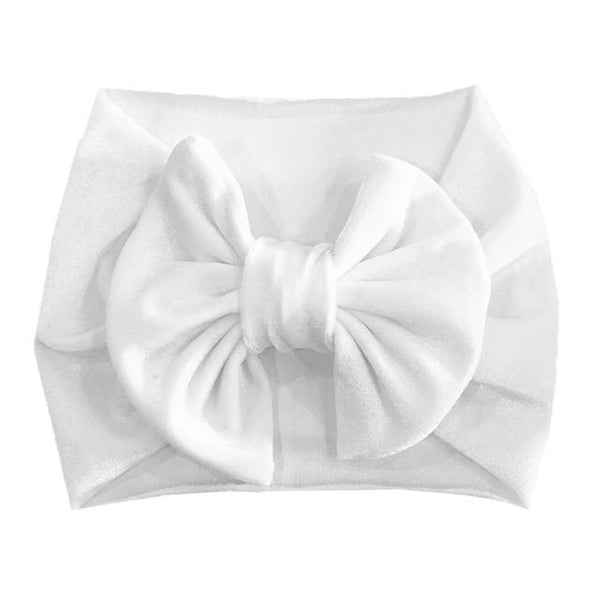 White Velvet Infant Headwrap