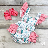 Dolphin Days Ruffle Bum Romper