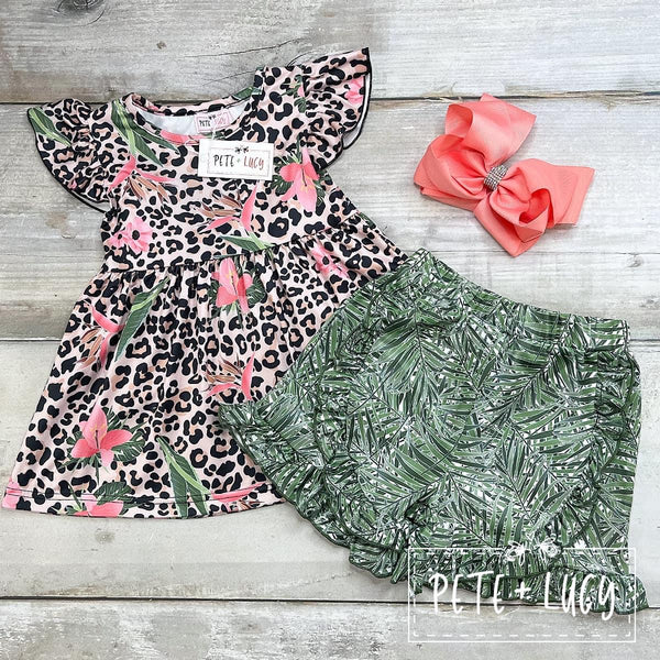 Tropical Cheetah Short Set