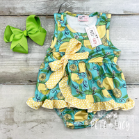 Luscious Lemon Ruffled Romper