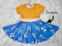 Boho Rainbow Twirl Dress