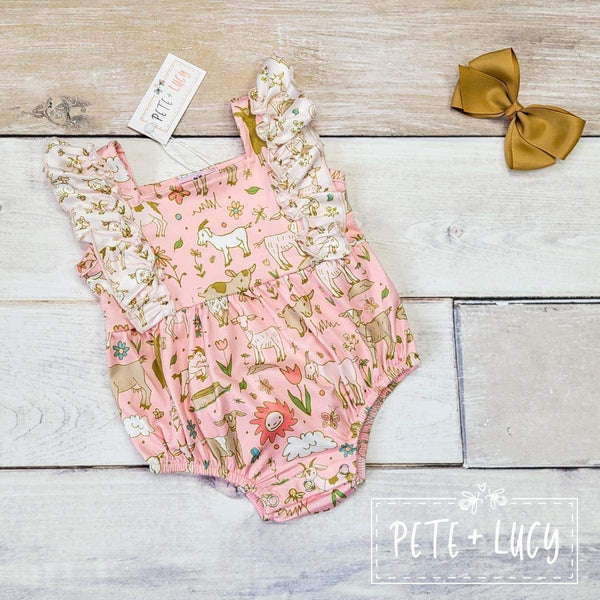 Vintage Goats Romper