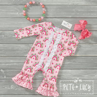 Strawberry Rainbows Romper