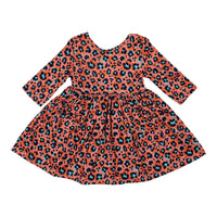 Orange and Teal Cheetah Dress