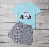 Police Car boys shorts set